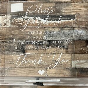 Clear Acrylic Photo Guestbook Sign